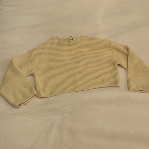 Zara yellow cropped sweater - Picture 4 of 4